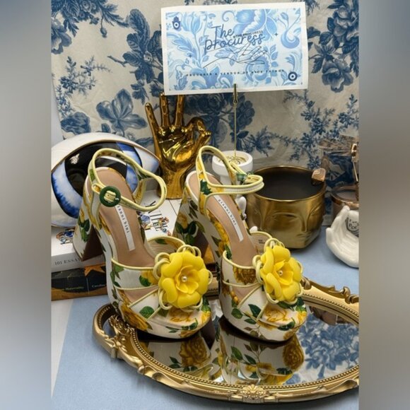 🆕 GIANNI BINI 🧿 NWOB Brook Floral Print Block Heel Platform Sandals, Sz US 6 - Picture 2 of 13